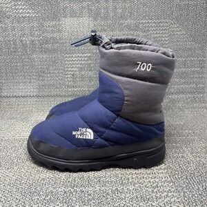 The North Face Nuptse 700 Down Winter Snow Boots Navy Blue Gray Men's Size 10